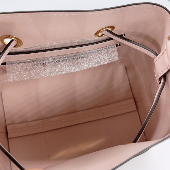 SOLD Michael Kors Mercer Small Bucket Bag Logo Drawstring Crossbody Blush Pink - Picture 6 of 8